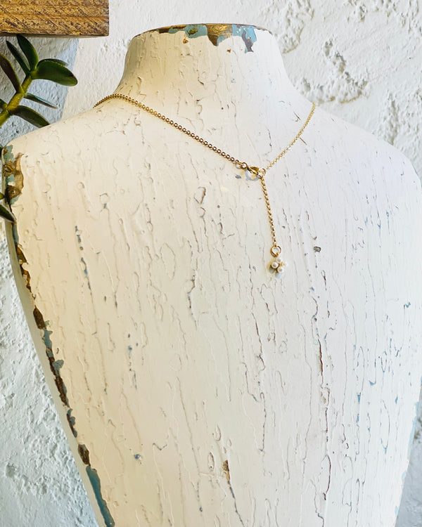 Pink Aquamarine Gold Necklace