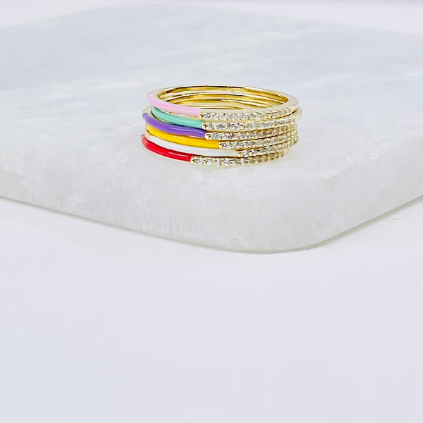 Multi Colored Stackable Ring Sets