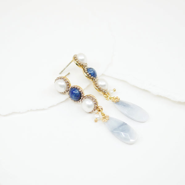 Blue Lapis Post Earrings