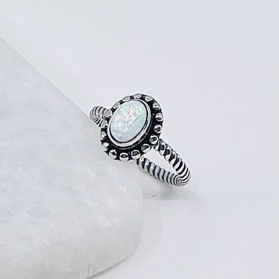 Silver Opal Ring