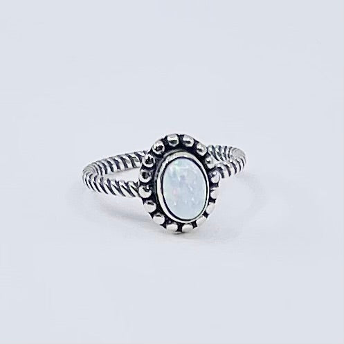 Silver Opal Ring