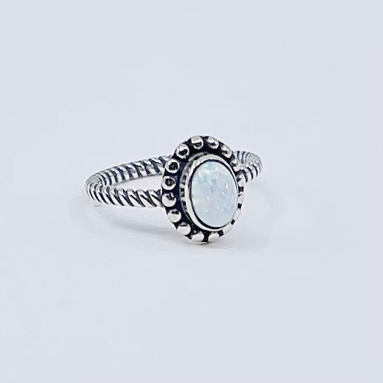 Silver Opal Ring