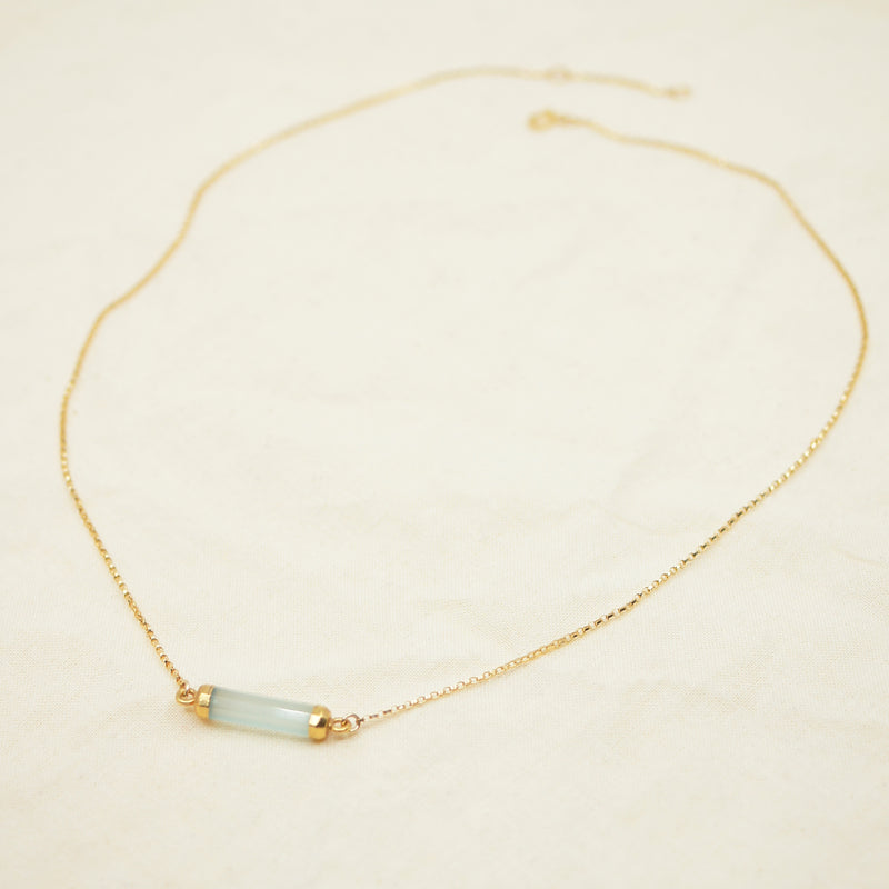 Stone Bar Gold Necklace