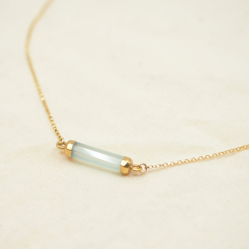 Stone Bar Gold Necklace