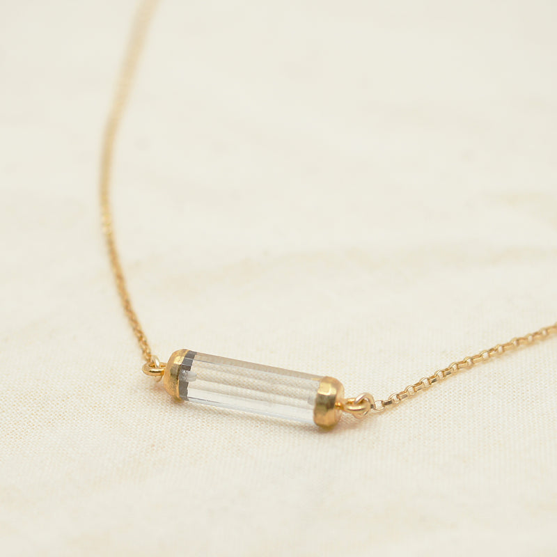 Stone Bar Gold Necklace