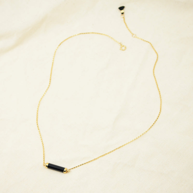 Stone Bar Gold Necklace