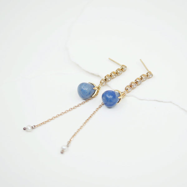 Blue Lapis Long Earrings | Dearest