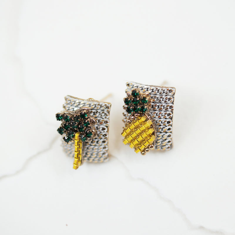 Pineapple Palmtree Post Earrings