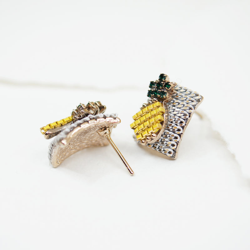 Pineapple Palmtree Post Earrings