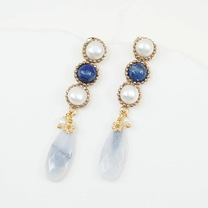 Blue Lapis Post Earrings