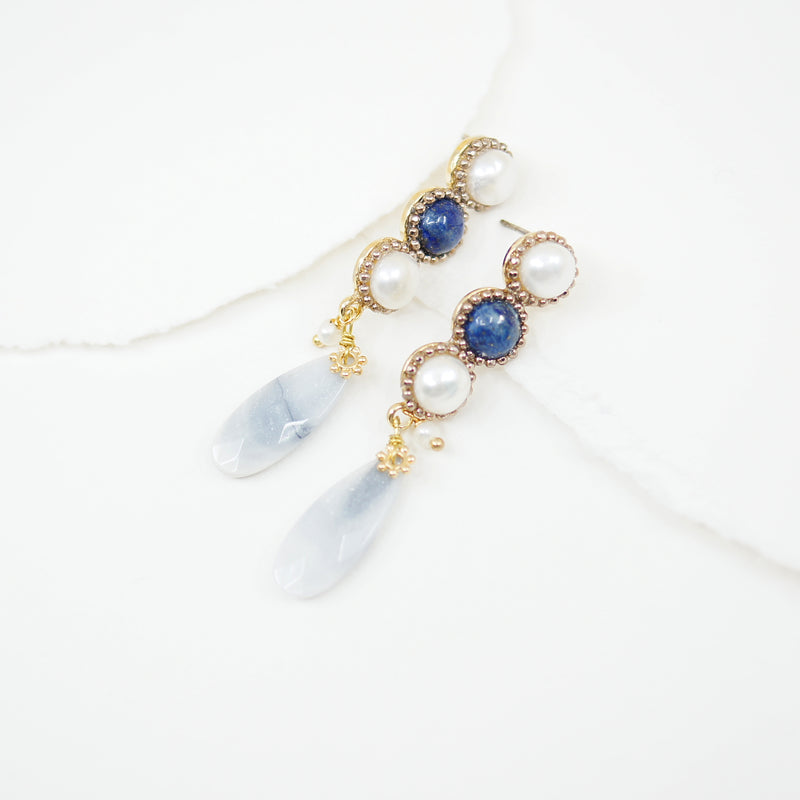 Blue Lapis Post Earrings