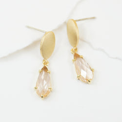 Champagne Drop Crystal Earrings