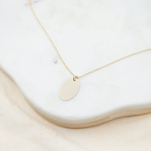 Gold Oval Gold Necklace