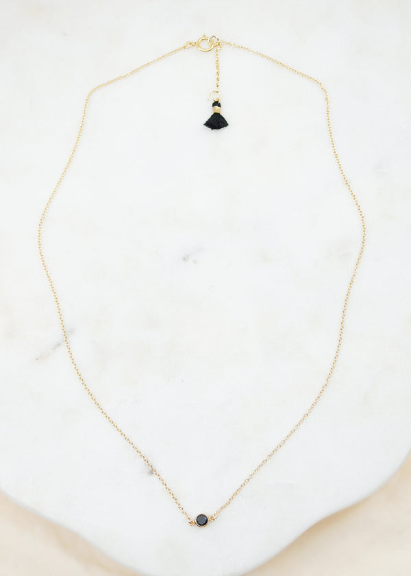 Black Simple Gold Necklace