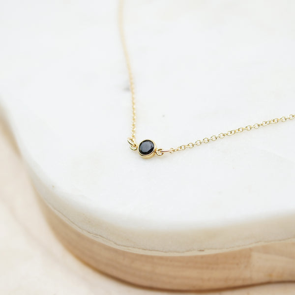 Black Simple Gold Necklace